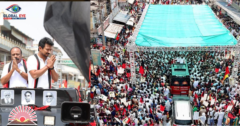 உதயநிதி ஆதரவில் திருப்பத்தூரில் வாக்கு சேகரிப்புபெரியகருப்பனுக்கு மீண்டும் பெருவாரியான வெற்றி கோரிக்கை