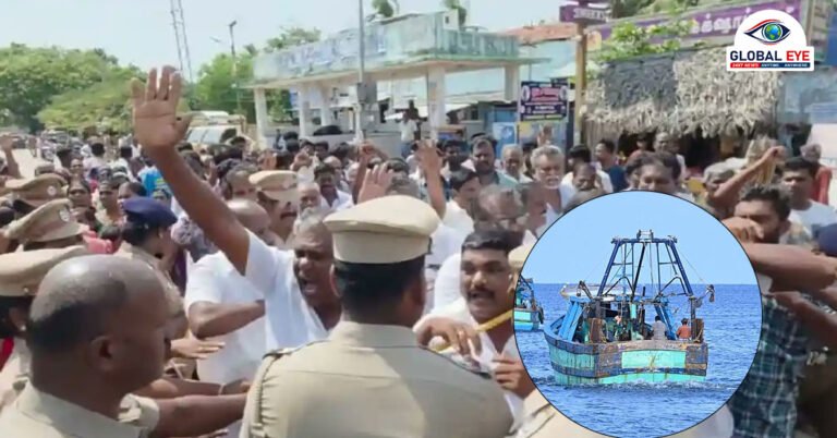 88 நாட்களாக இலங்கை சிறை: 12 மீனவர்களை மீட்கக் கோரி மதுரை – ராமேஸ்வரம் தேசிய நெடுஞ்சாலையில் மீனவர்கள் அதிரடி சாலை மறியல்!