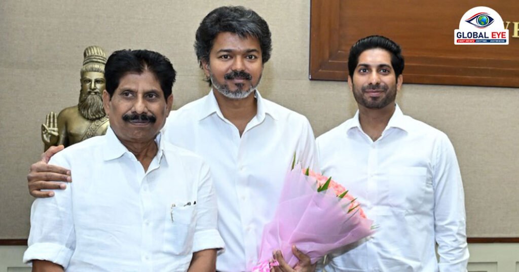 தலைமைச் செயலகத்தில் முதலமைச்சர் விஜய்யை சந்தித்து வாழ்த்து பெற்றார் நகர்ப்புற வாழ்விட மேம்பாட்டு வாரியத் தலைவர் கு.ப.கிருஷ்ணன்!
