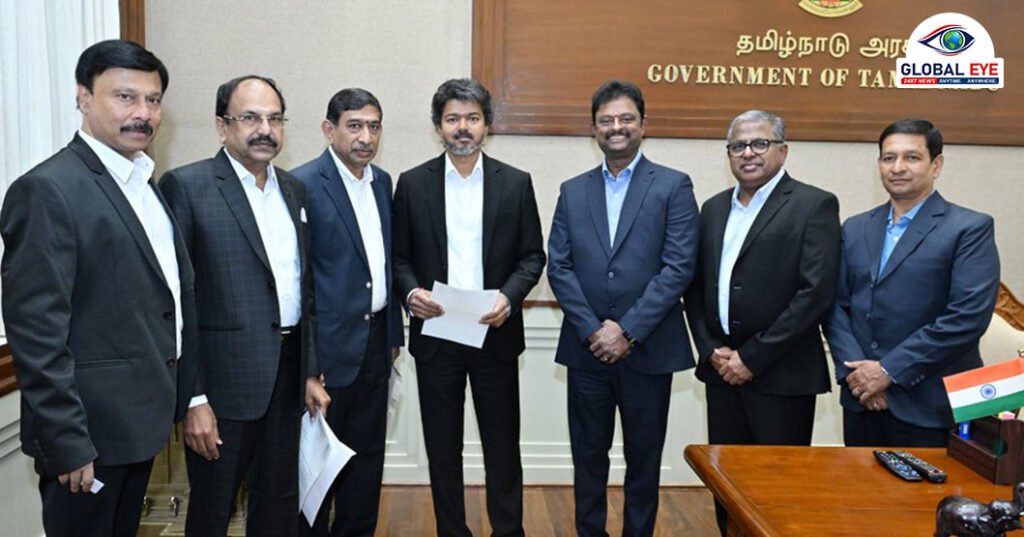 தலைமைச் செயலகத்தில் முதலமைச்சர் விஜய்யை சந்தித்த தமிழ்நாடு ஓட்டல்கள் சங்க நிர்வாகிகள்!