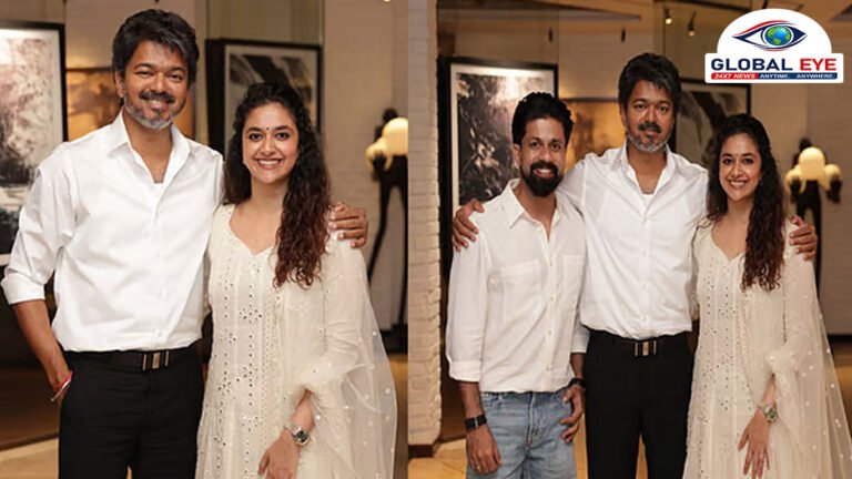 முதலமைச்சர் விஜய்க்கு நேரில் சென்று பிறந்தநாள் வாழ்த்து சொன்ன நடிகை கீர்த்தி சுரேஷ்… இணையத்தைக் கலக்கும் வைரல் புகைப்படங்கள்!