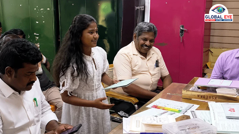 அரசுப் பள்ளியில் மகளைச் சேர்த்த தவெக எம்எல்ஏ: சமூக வலைதளங்களில் குவியும் பாராட்டு!