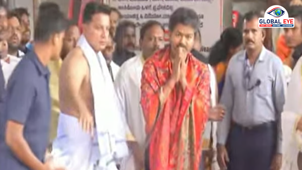 கர்நாடகா கொல்லூர் மூகாம்பிகை கோவிலில் முதலமைச்சர் விஜய் வழிபாடு!