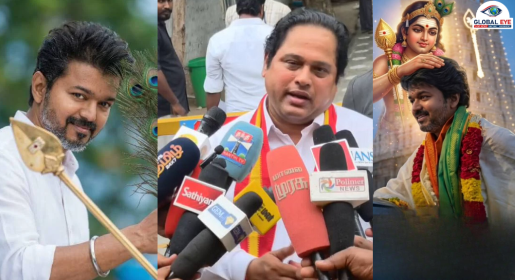 இதான் தமிழக வெற்றிக் கழகத்தின் பலம்! TVKக்கு முஸ்லிம் பிரமுகர் கொடுத்த ‘முருகன் வேல்’ பரிசு!