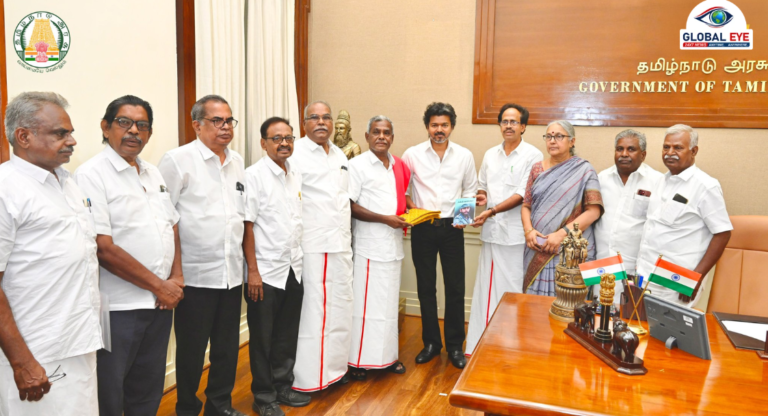 தலைமைச் செயலகத்தில் இடதுசாரித் தலைவர்களின் ‘மெகா’ சங்கமம்! முதலமைச்சர் ச. ஜோசப் விஜய் அவர்களிடம் தொழிலாளர் நலன் காக்கக் கோரிக்கைகள் சமர்ப்பிப்பு!