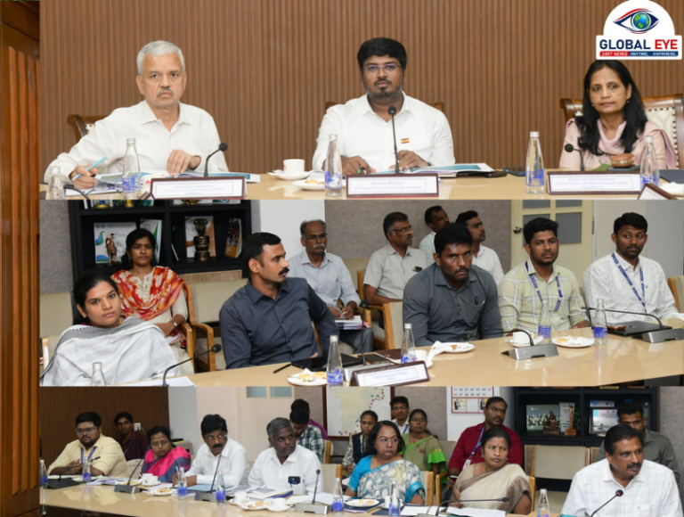 பசுமைத் தமிழ்நாடு மற்றும் காலநிலை மாற்ற சவால்களை எதிர்கொள்ள அதிரடித் திட்டம்! தலைமைச் செயலகத்தில் மாண்புமிகு அமைச்சர் திரு. வி.கே. ராஜீவ் தலைமையில் உயர்நிலைக் கூட்டம்!