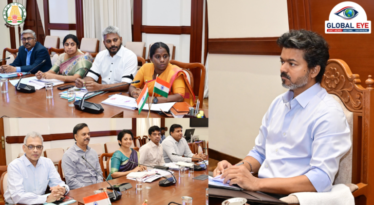 “கிராமப்புறப் பொருளாதாரம் மற்றும் விவசாயிகளின் நல்வாழ்வை ஸ்ட்ரீம்லைன் செய்யும் தவெக அரசு!” – மாண்புமிகு முதலமைச்சர் திரு. ச. ஜோசப் விஜய் அவர்கள் தலைமையில் கால்நடை பராமரிப்பு மற்றும் பால்வளத் துறையின் திட்டங்கள் குறித்த விரிவான ஆய்வுக்கூட்டம்!