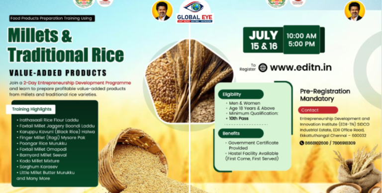 பாரம்பரிய உணவுகள் மூலம் தொழிலதிபர் ஆகலாம்! நம் ஊர் பாரம்பரிய உணவுகளை உலகிற்கு கொண்டு செல்ல தவெக அரசின் மாபெரும் தொழில்முனைவோர் திட்டம்!