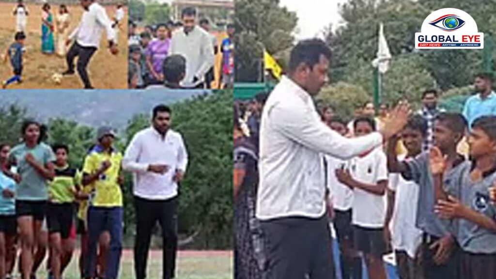 திருவண்ணாமலையில் மாணவிகளுடன் உற்சாகமாக உடற்பயிற்சி செய்த அமைச்சர் ஆதவ் அர்ஜுனா!