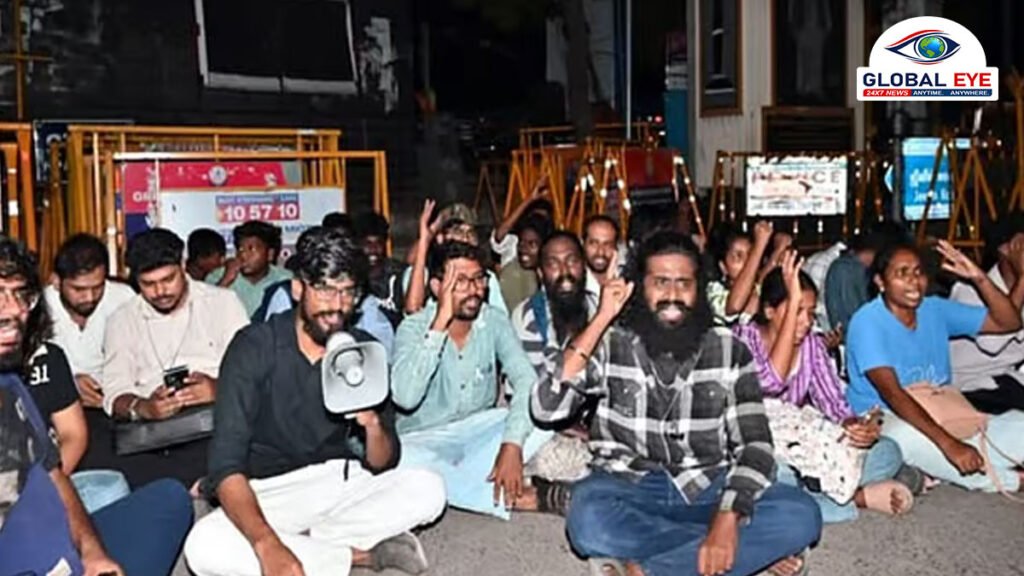 மாணவர்கள் தாக்கப்பைக் கண்டித்து சென்னையில் இந்திய மாணவர் சங்கம் சார்பில் ஆர்ப்பாட்டம்!