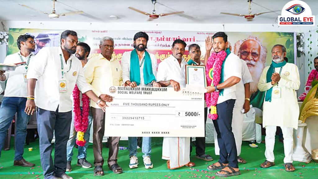 இயற்கை விவசாயிகளுக்கு ‘நம்மாழ்வார் விருது’: நடிகர் சௌந்தரராஜா நேரில் வழங்கி கெளரவம்!