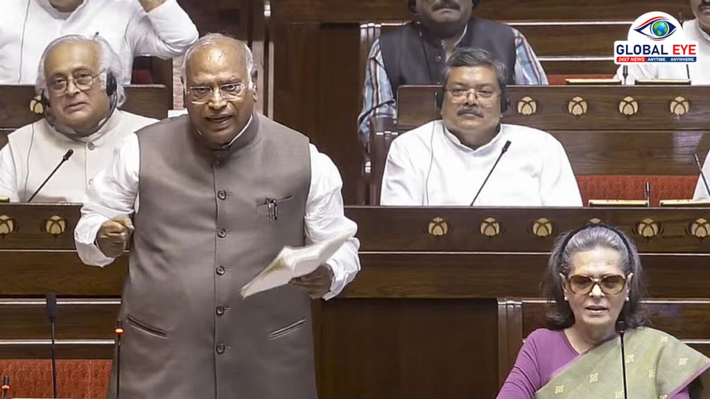 “உங்கள் வாயை யாராவது தைத்து விட்டார்களா?” – அவைக்கு வராத அமித் ஷாவைச் சாடிய கார்கே!