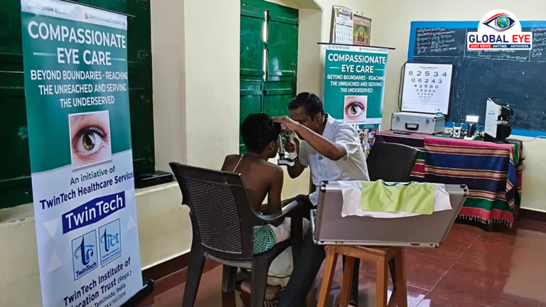 சீர்காழி வேத பாடசாலையில் மாணவர்களுக்கு இலவச கண் பரிசோதனை முகாம்