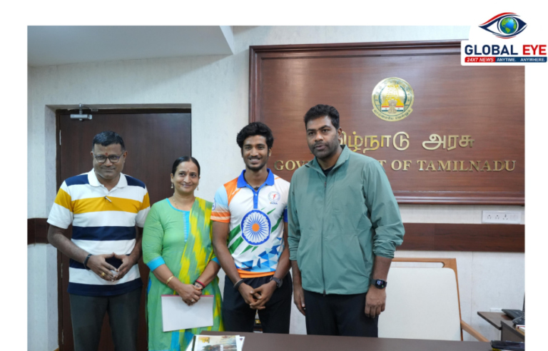 லடாக்கில் தங்கம் வென்று தமிழகத்திற்குப் பெருமை சேர்த்த தம்பி அவிக்சித் விஜய்! நேரில் அழைத்து வாழ்த்திய அமைச்சர் ஆதவ் அர்ஜுனா!