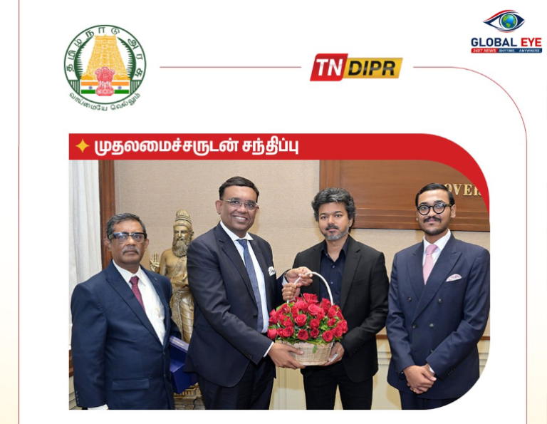 ரயில்வே தொழில்துறையில் புதிய முதலீடுகள்? முதலமைச்சர் திரு. ச. ஜோசப் விஜய் அவர்களுடன் ‘டிடாகர் ரெயில் சிஸ்டம்ஸ்’ உயர்மட்டக் குழு சந்திப்பு!