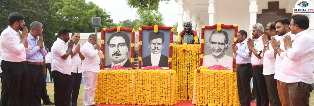 நாட்டின் விடுதலைக்காக உழைத்த மாவீரர்களுக்கு வீரவணக்கம்! சென்னை காந்தி மண்டபத்தில் தியாகிகள் தினத்தை முன்னிட்டு அமைச்சர்கள் மலரஞ்சலி!