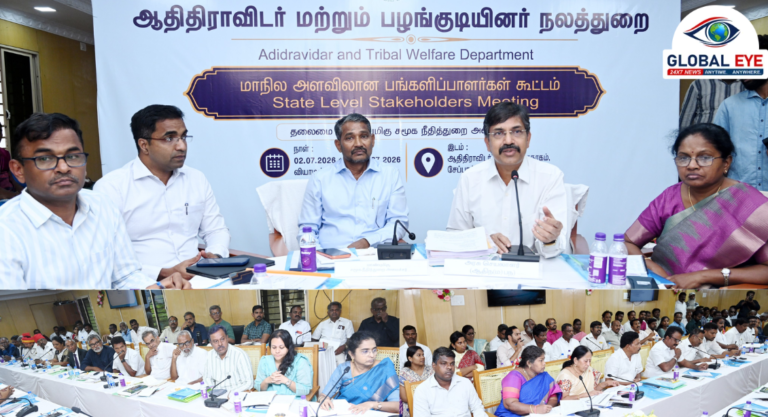 பழங்குடியின மக்களின் வாழ்வாதார மேம்பாட்டிற்குப் புதிய விடியல்! சென்னை சேப்பாக்கத்தில் மாண்புமிகு அமைச்சர் வன்னி அரசு தலைமையில் மாநில அளவிலான ஆலோசனைக் கூட்டம்!