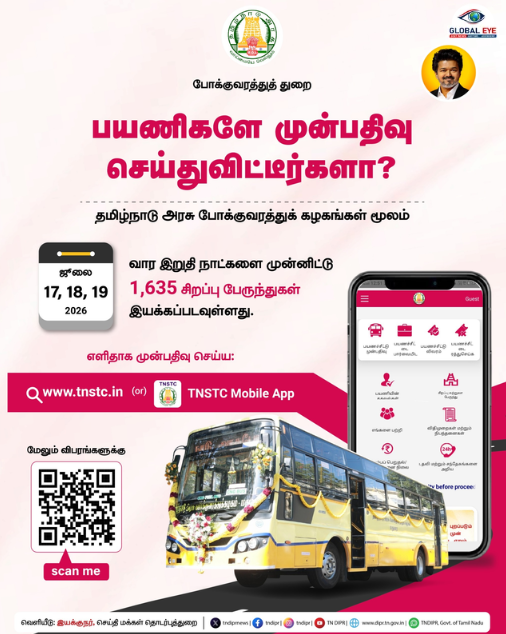 வார இறுதி ட்ரிப் பிளான் பண்றீங்களா? மக்களே ஹேப்பியா கொண்டாடுங்க… உங்களுக்காக 1,635 சிறப்பு பேருந்துகள் ரெடி!