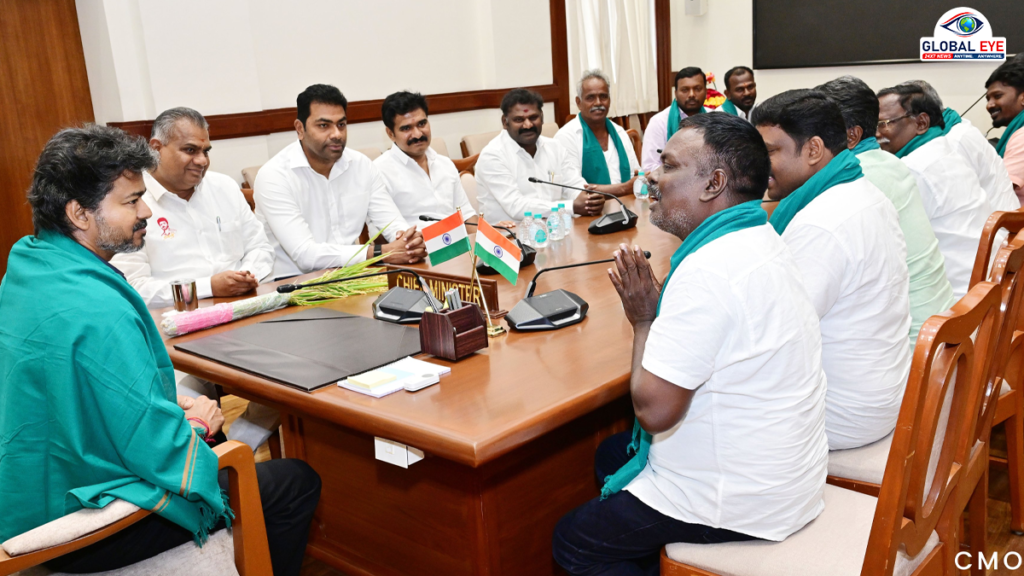 பரந்தூர் விமான நிலைய திட்டம் ரத்து: முதலமைச்சர் விஜய்யை நேரில் சந்தித்து நன்றி தெரிவித்த விவசாயிகள்!