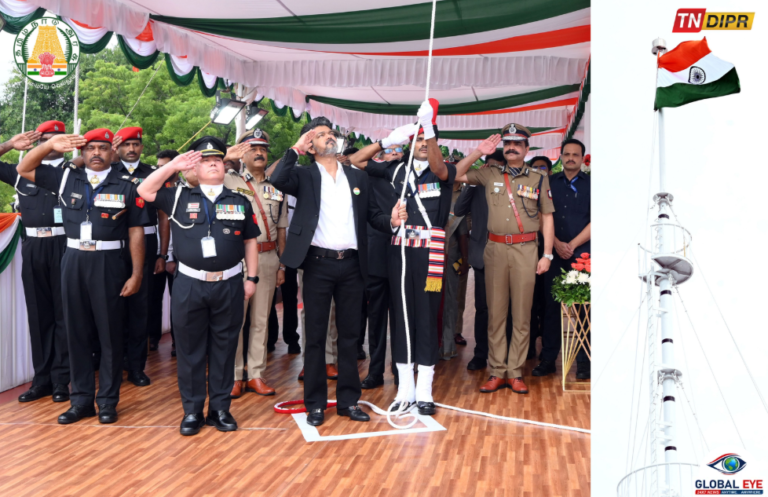 🇮🇳 “நம்ம கொடி… நம்ம தமிழ்நாடு… நம்ம முதலமைச்சர் .. வீர வணக்கம்!” — புனித ஜார்ஜ் கோட்டைக் கொத்தளத்தில் கம்பீரமாகப் பறந்த தேசியக் கொடி!