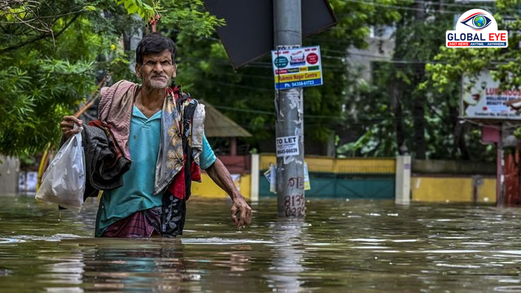 அஸாமில் ஆண்டுதோறும் ஏற்படும் வெள்ளப்பெருக்கு.. நிலப்பரப்பை இழக்கும் அபாயம்!!