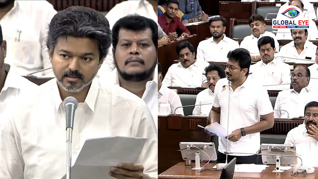 கர்நாடகா செல்ல முடிவெடுத்தது ஏன்? – சட்டமன்றத்தில் எதிர்க்கட்சித் தலைவர் உதயநிதி ஸ்டாலின் எழுப்பிய கேள்விக்கு முதல்வர் விஜய் அளித்த பதில்!