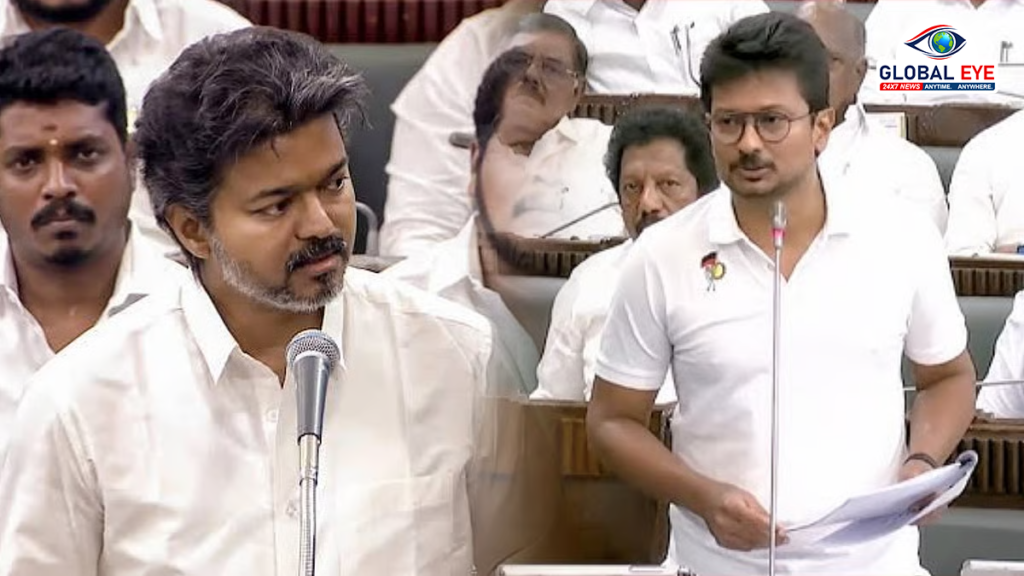 மாற்றி மாற்றிப் பேசும் அமைச்சர்கள்: முதல்வர் விஜய் முன்னிலையில் ஆவேசப்பட்ட உதயநிதி ஸ்டாலின்!