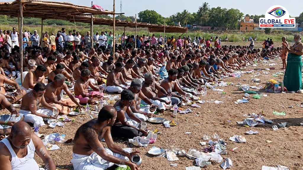 ஆடி அமாவாசை: திருப்புவனம் வைகை ஆற்றில் ஏராளமானோர் திரண்டு முன்னோர்களுக்கு தர்ப்பணம்!