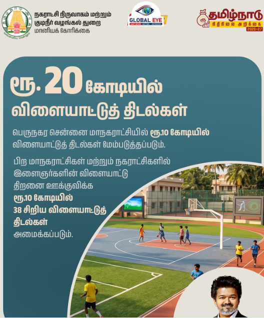 ரூ.20 கோடியில் விளையாட்டுத் திடல்கள்! சென்னை முதல் பிற நகராட்சிகள் வரை இளைஞர்களுக்குத் தமிழ்நாடு அரசு சர்ப்ரைஸ்!