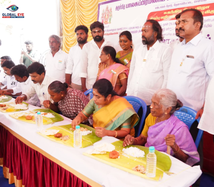 சென்னை தேனாம்பேட்டை பாலசுப்பிரமணிய சுவாமி திருக்கோயிலில் சுதந்திர தினச் சமபந்தி விருந்து!