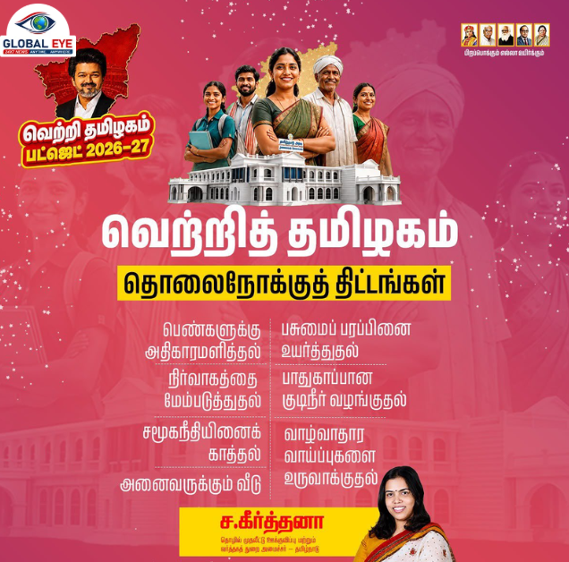 “வெற்றித் தமிழகம்!” – 2026-27 நிதிநிலை அறிக்கையின் மாபெரும் தொலைநோக்குத் திட்டங்கள் குறித்து அமைச்சர் கீர்த்தனா பதிவு!
