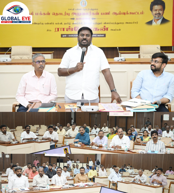 செய்தி மக்கள் தொடர்பு அலுவலர்கள் பணி ஆய்வுக் கூட்டம்! – மாண்புமிகு அமைச்சர் திரு. ராஜ்மோகன் அவர்கள் தலைமையில் சென்னையில் நடைபெற்றது!
