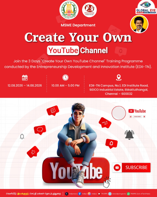 உங்கள் YouTube கனவை நனவாக்கும் 3 நாள் பொன்னான வாய்ப்பு!