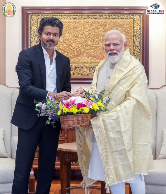 🇮🇳 பாரதப் பிரதமர் திரு. நரேந்திர மோடி அவர்களுக்கு மாண்புமிகு முதலமைச்சர் திரு. ச. ஜோசப் விஜய் பிறந்தநாள் வாழ்த்து!