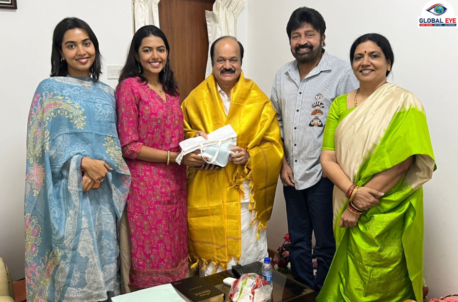 “நீண்ட இடைவெளிக்குப் பின் சபாநாயகர் அறையில் ஒரு நெகிழ்ச்சியான சந்திப்பு!” – நடிகர் ராஜசேகர் குடும்பத்தினருடன் பேரவைத் தலைவர் ஜே.சி.டி. பிரபாகர் சந்திப்பு!
