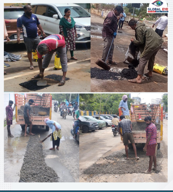 வடகிழக்குப் பருவமழை முன்னெச்சரிக்கை! – சென்னையில் பல்வேறு மண்டலங்களில் தீவிரமாக நடைபெறும் சாலைப் பள்ளம் சீரமைப்புப் பணிகள்!