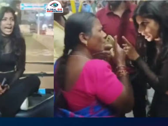 “இது உங்க அப்பன் வீட்டு பஸ்சா? ஓகேப்பா செல்லக்குட்டி வீடியோ எடு!”: சென்னை அசோக் நகரில் அரசுப் பேருந்தில் நள்ளிரவில் இளம்பெண் போதை ஆட்டம்!
