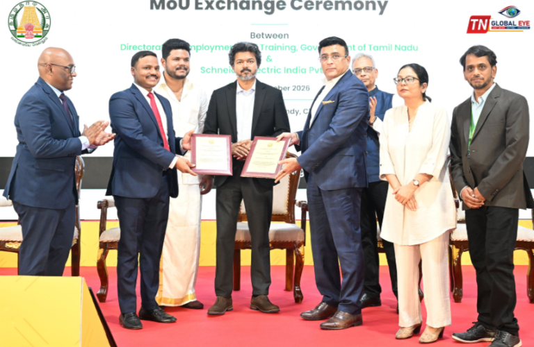 தொழிற்கல்வித் துறையில் மாபெரும் புரட்சி! – ரூ. 6.80 கோடி மதிப்பீட்டில் நவீன மின் ஆய்வகங்கள் அமைக்க ‘ஷ்னைடர் எலக்ட்ரிக்’ நிறுவனத்துடன் தமிழ்நாடு அரசு புரிந்துணர்வு ஒப்பந்தம்!
