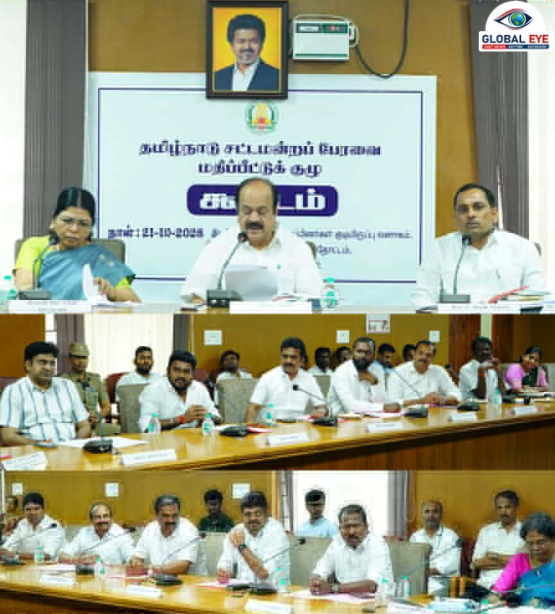 மதிப்பீட்டுக் குழுவின் முதல் கூட்டம் தொடக்கம்! – சட்டமன்றப் பேரவைத் தலைவர் திரு. ஜே.சி.டி. பிரபாகர் அவர்கள் குத்துவிளக்கேற்றிச் சிறப்பித்தார்!